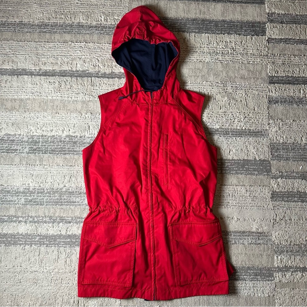 Ralph Lauren Reversible Hooded Utility Vest Red & Navy – Women’s Size M